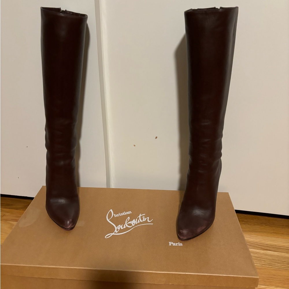 Christian Louboutin Brown Knee high boots, size 38.5